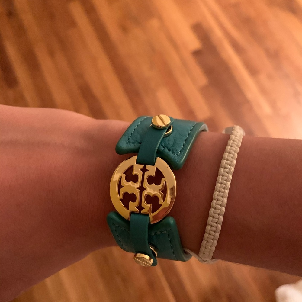 Tory Burch Leather Logo Bracelet